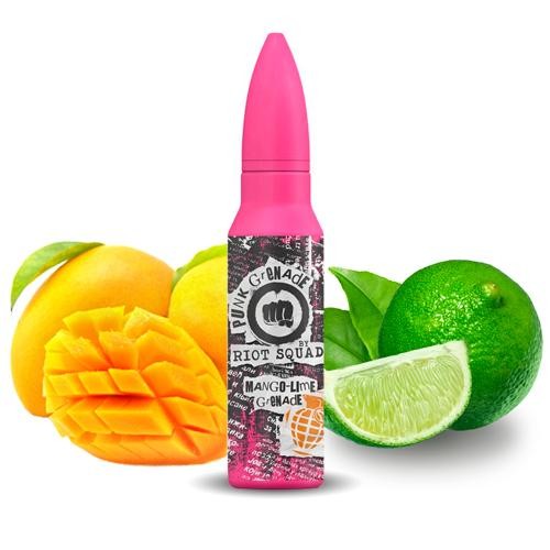 riot squad punk mango lime grenade eliquid 50 ml shake vape - Riot Squad Punk Grenade - Mango Lime Grenade 50ml